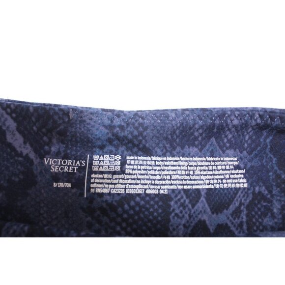 VSX Victoria's Secret Leggings Size 8 Blue Reptile Workout Yoga Leggings Pockets - Picture 8 of 12